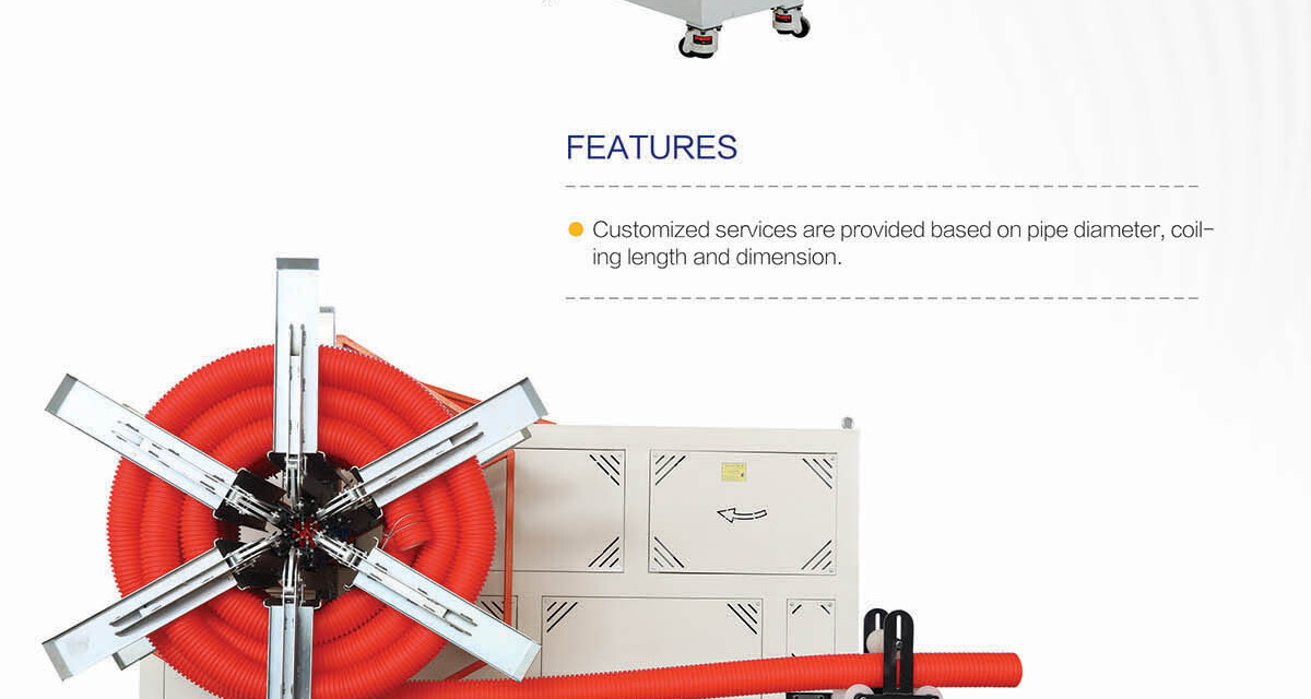 Double Station Coiler - Double station coiler for small-diameter double wall corrugated pipes - 2