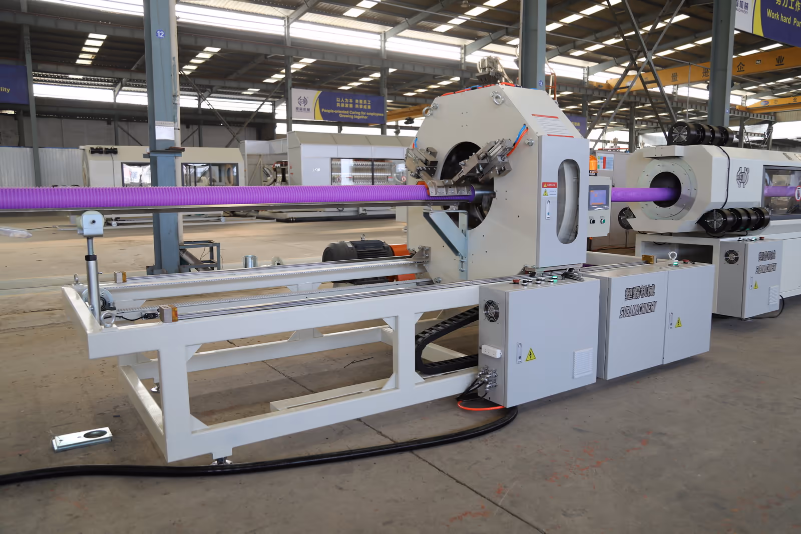 SL180 Corrugated Pipe Extrusion Line - SL180 double wall corrugated pipe extrusion line produces OD40mm – OD180mm single and double walled corrugated pipes - 5