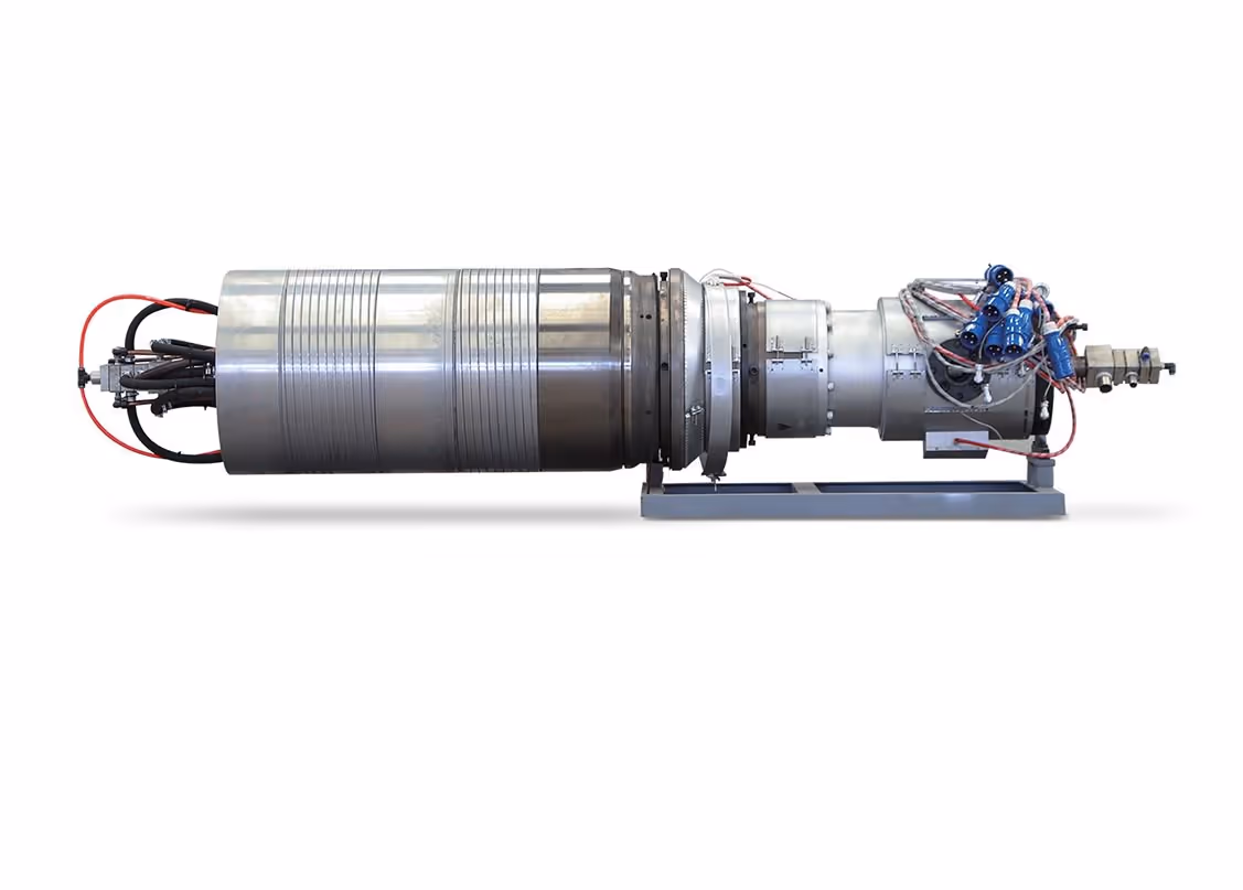 Die Head - The blank is extruded from the extruder through the inner and outer die of the double layer pipe die head - 2