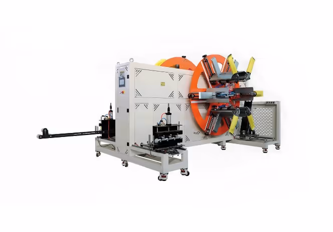 Double Station Coiler - Fully automatic coiler and strapping machine achieves single and double wall corrugated pipe automatic coiling and strapping