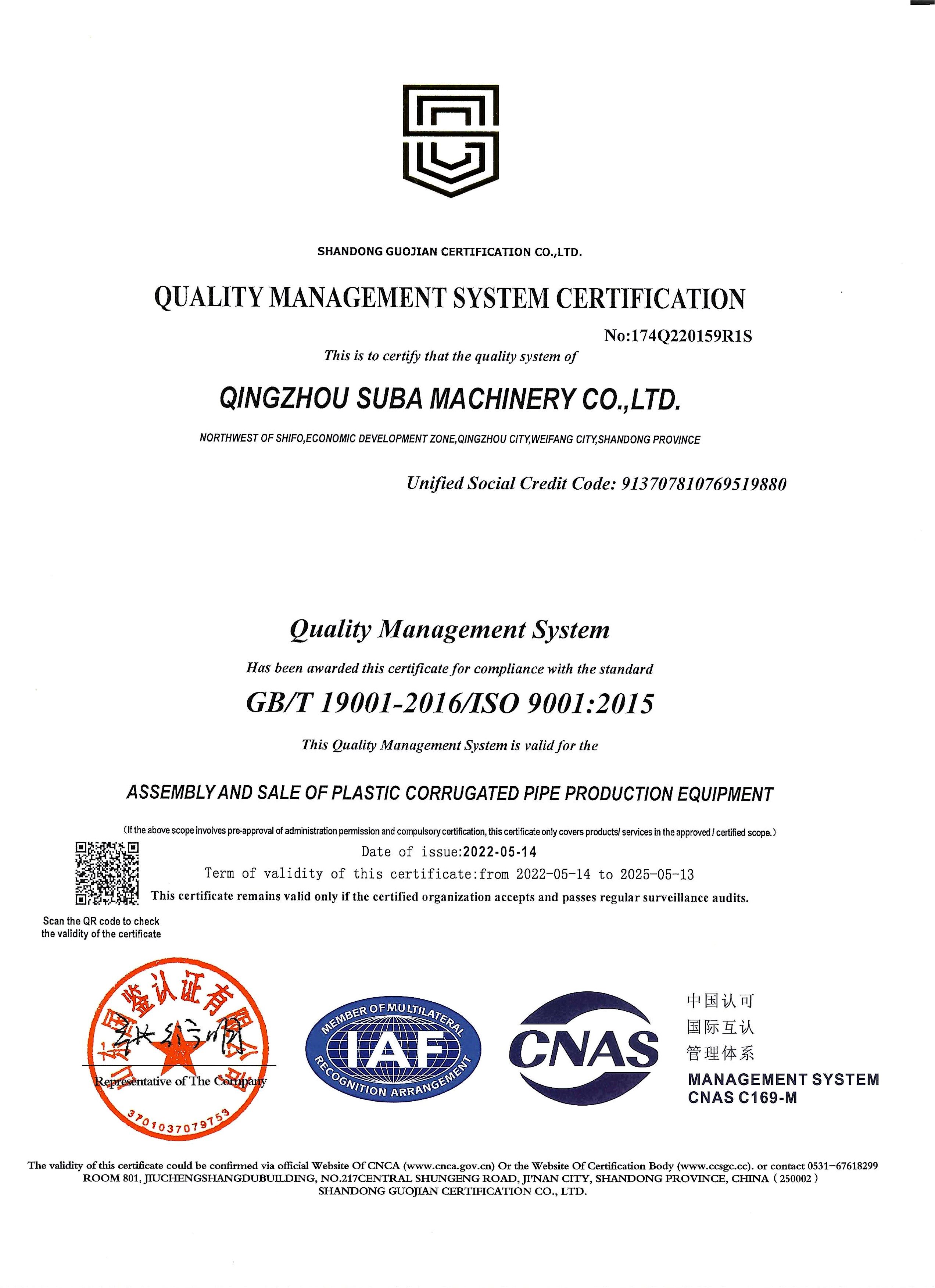 ISO Quality Management System